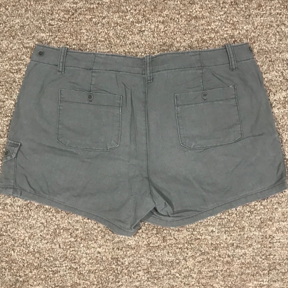 SOLD Calvin Klein Khaki green jean shorts - Picture 2 of 4